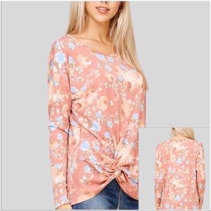 Papermoon Floral Top Twist Front Sz L